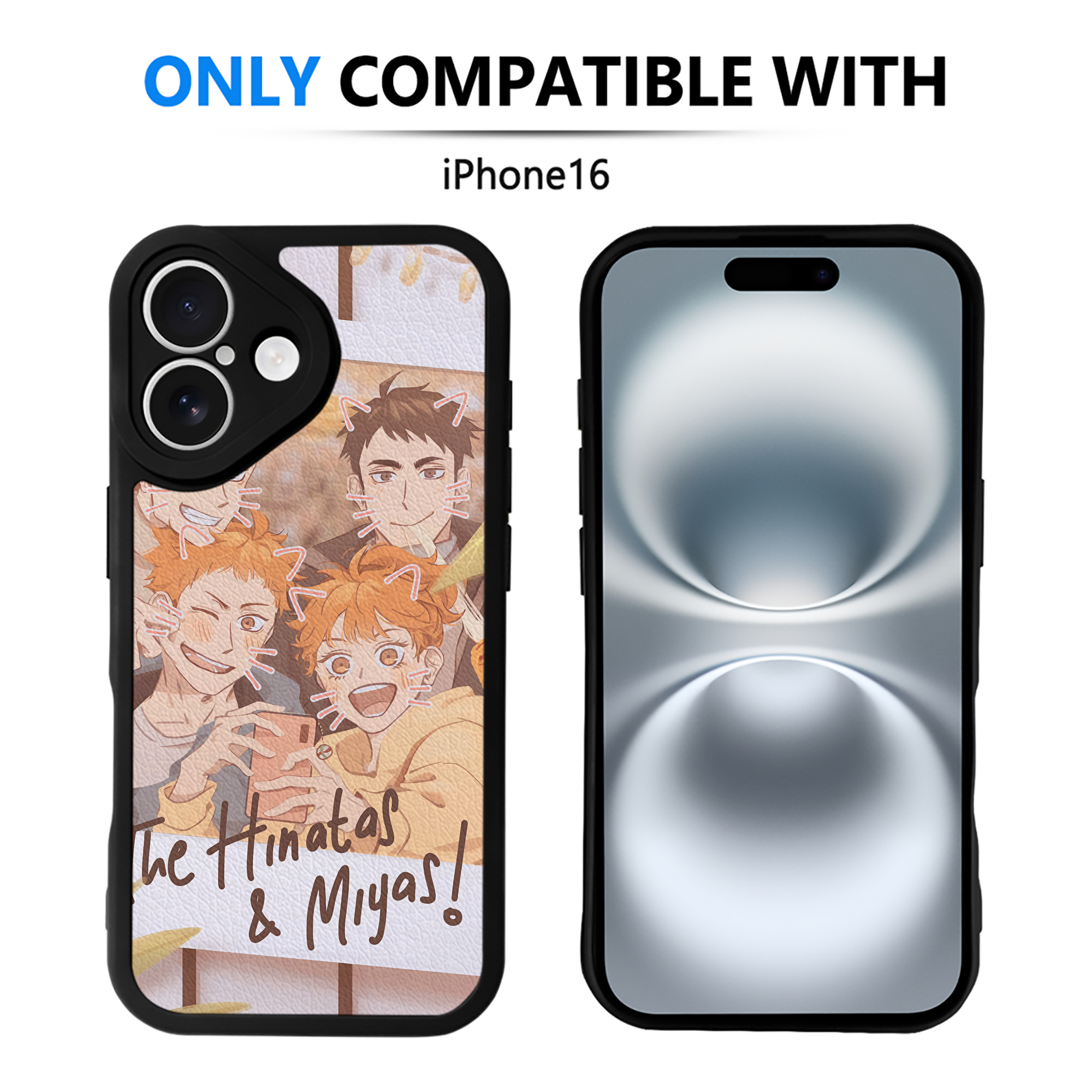 （画像用） ハイキュー!! Haikyu!! 【iPhone 16シリーズ対応】シリコンスマホケース（レザー調） 材質：シリコン